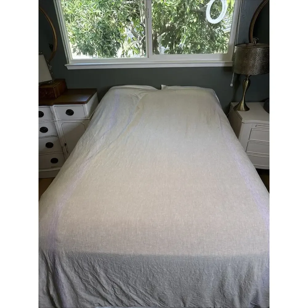 Restoration Hardware Baby & Child Duvet Cover Full Sz 80” x 86” Beige Lavender